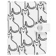 Porte cartes FOLK Chat graphic blanc de Magali Rieusset pour Derrière la porte DLP