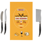 Kit livre garni de 3 couteaux à fromage Sans modération en métal et carton de Derrière la porte