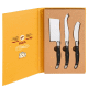 Kit livre garni de 3 couteaux à fromage Sans modération en métal et carton de Derrière la porte