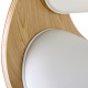 Chaise de bureau scandinave blanc avec dossier bois clair Nordy de Loungitude