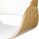 Chaise de bureau scandinave blanc avec dossier bois clair Nordy de Loungitude