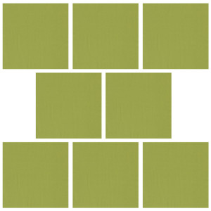 Lot de 8 serviettes de table unies vert kiwi de Winkler