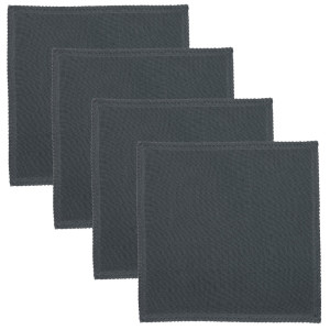 Lot de 4 serviettes de table recyclées Delia ombre de Winkler