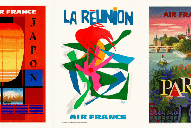 affiches vintage de la compagnie Air France