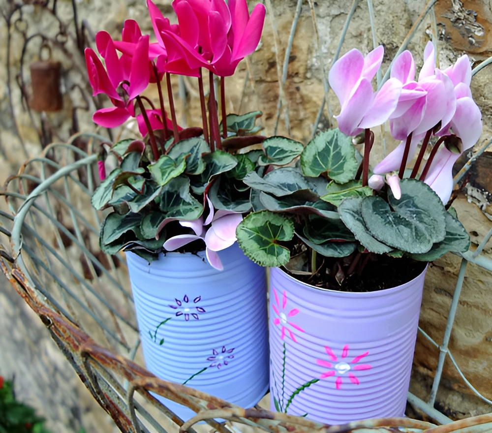 plante verte luxuriante et des outils de DIY (ciseaux, pinceau, colle)