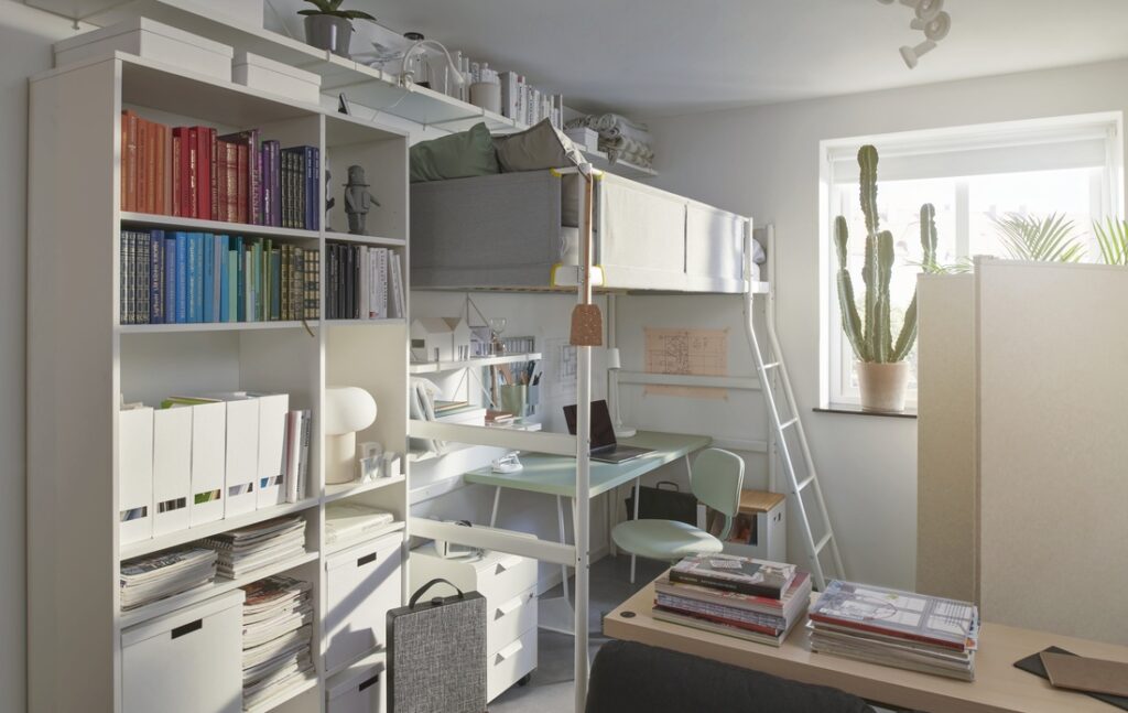Mezzanine optimisée avec bureau